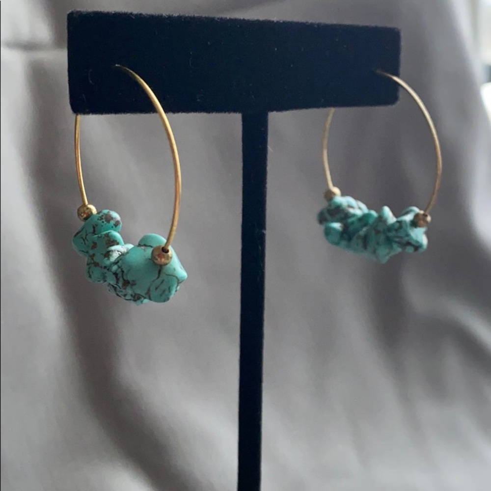 2/$12 Gold toned brass hoop earrings